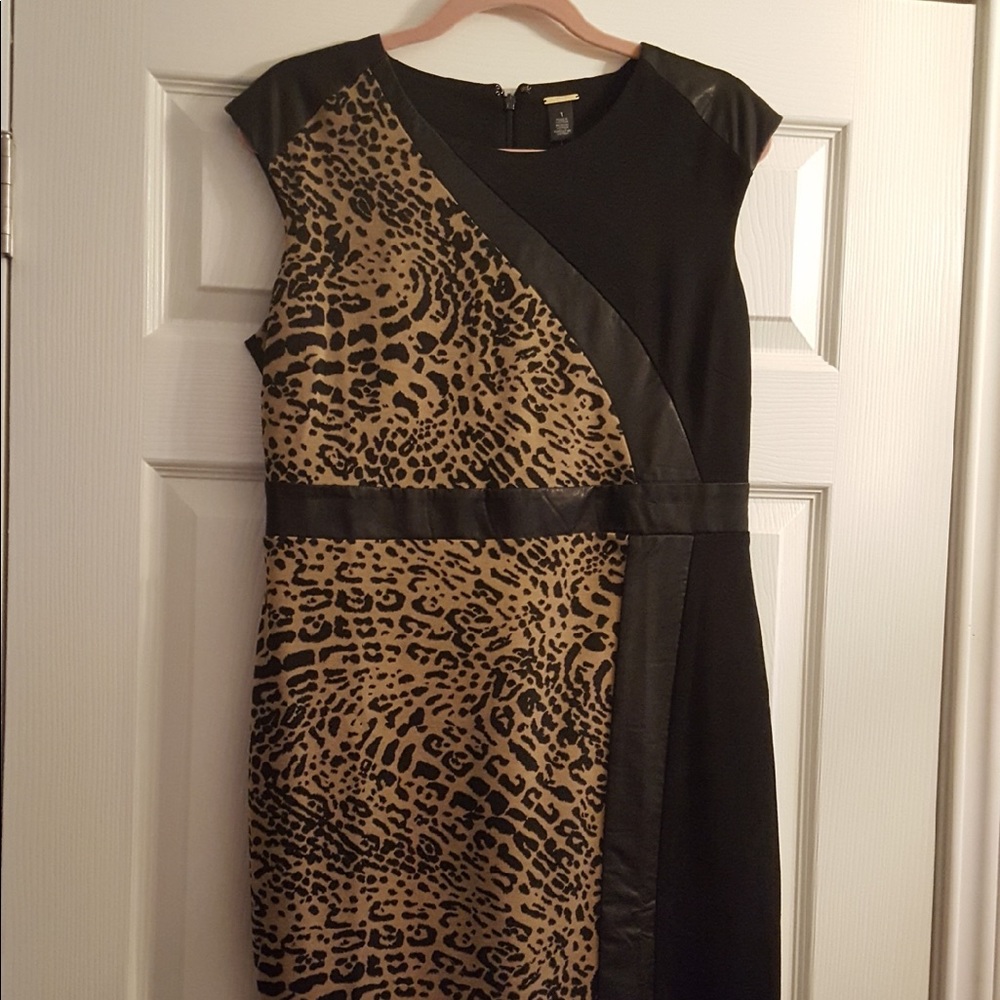 NWT Chico's Black Label Formal Animal Print Dress